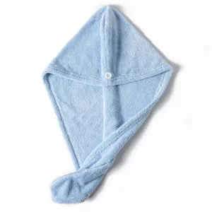 Hair Towel Wrap, Hair Drying Towel with Button, Polyester Hair Towel, Dry Hair Hat, Bath Hair Cap #1055353