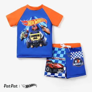 Hot Wheels 2pcs Toddler/Kid Boy Grid Print Swimming suit #1322050