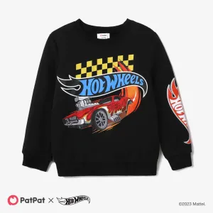 Hot Wheels Kid Boy Vehicle Race Car Print Sweatshirt and Elasticized Pants
