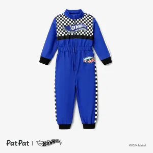 Hot Wheels Toddler Boy Colorblock Logo Print Long-sleeve Racing Jumpsuit #1320053