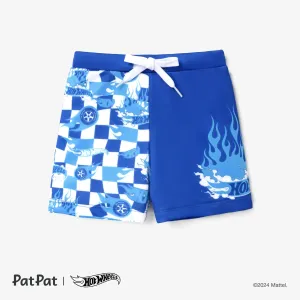 Hot Wheels Toddler boy/Kid Boy Positioned print checkerboard swim shorts #1320685