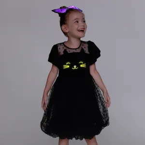 Go-Glow Illuminating Toddler Dress with Light Up Cat Pattern Including Controller (Battery Inside) #207481