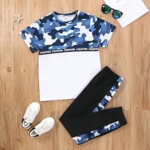Kid Boy Camouflage Sweatshirt & Pants Set #1217044