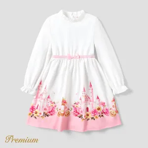 Kid Girl Floral Ruffle Elegant Style Dress #1195992