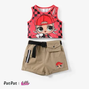 L.O.L.  Surprise 2pcs Toddler/Kids Girls Character Waist Bag Cargo Shorts Set #1329873