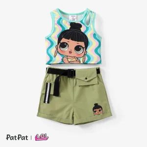 L.O.L.  Surprise 2pcs Toddler/Kids Girls Character Waist Bag Cargo Shorts Set #1329883
