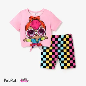 L.O.L. SURPRISE! Kid/Toddler Girl Graphic Printed Short-Sleeved T-Shirt with Short Cycling Pants Suit #1319230