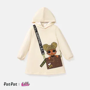 L.O.L. SURPRISE! Toddler Girl Bag Print Long-sleeve Hooded Sweatshirt Dress #208545