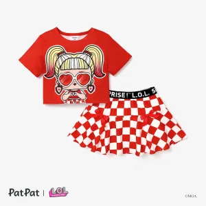 L.O.L. SURPRISE! Toddler Girl/Kid Girl Graphic Print Short-sleeve Tee and Skirt #1319604