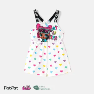 L.O.L. SURPRISE! Toddler/Kid Girl Character & Heart Print Letter Tape Cami Romper #1036257