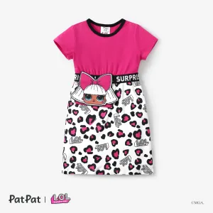 LOL Surprise 1pc Toddler/Kids Girls Character Print Striped/ Leopard Dress #1328136