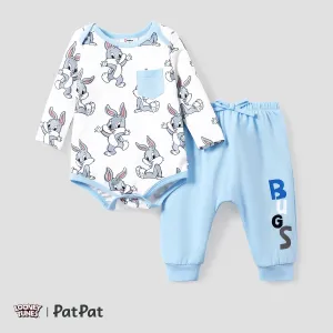 Looney Tunes Baby Boy/Girl Character Print Long-sleeve Bodysuit and Pant Sets #1188855