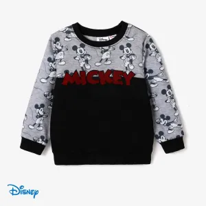 Disney Mickey and Friends Toddler Boys Character Print Sweatshirt with Embroidered Mickey Letter #1165849