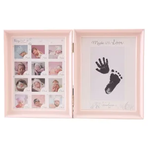 Newborn Baby Handprint and Footprint Ink Pad with Picture Frame and Display Stand #1082907