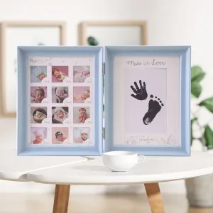 Newborn Baby Handprint and Footprint Ink Pad with Picture Frame and Display Stand #1082908