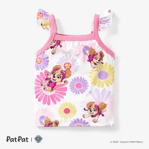 PAW Patrol 1pc Toddler Girls Character Floral Ruffled Camisole/Tank Top