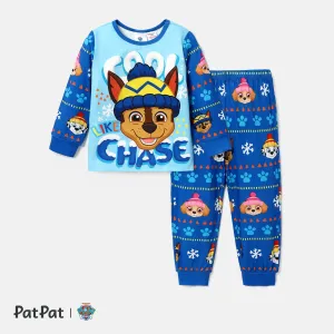 PAW Patrol 2pcs Toddler Girl/Boy Character Print Long-sleeve Pajamas Sets (Flame Resistant) #1069058