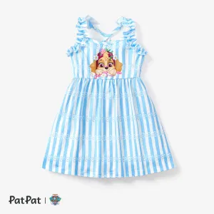 PAW Patrol Little Girl Ruffled Large Pattern Flower Print Sweet Dress #1320791