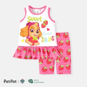 PAW Patrol Toddler Girl 2pcs Naiaâ¢ Strawberry Print Ruffle Hem Tank Top and Leggings Shorts Set #1040106