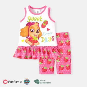 PAW Patrol Toddler Girl 2pcs Naiaâ¢ Strawberry Print Ruffle Hem Tank Top and Leggings Shorts Set #1040107