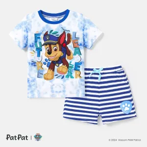 PAW Patrol Toddler Girl/Boy 2pcs Naiaâ¢ Tie Dye Short-sleeve Tee and Stripe Shorts Set #1040291