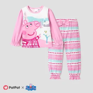 Peppa Pig 2-Piece Toddler Girl Home Peppa Snowflake Top and Pant Pajamas (Flame Resistant) #1092682