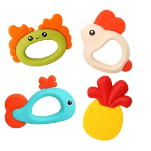 Plastic Baby Teething Toys Never Drop Baby Chew Sucking Toys Suitable for Breast Feeding Babies Infants Newborn (Color Random) #1055076