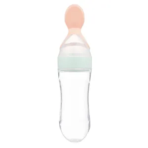 Silicone Baby Food Dispensing Spoon, 90ml / 3oz Infant Food Squeeze Feeder #1046520
