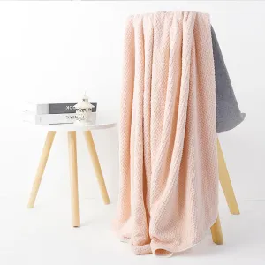 Soft Household Bath Towel Coral Fleece Super Absorbent Towel Bathrobe Bath Blanket 27.56X55.12inch #230350