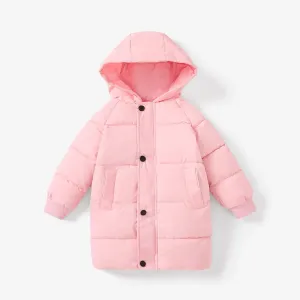 Toddler/Kid Boy/Girl Hooded Button Design Cotton-Padded Coat #211252