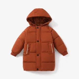 Toddler/Kid Boy/Girl Hooded Button Design Cotton-Padded Coat #211256