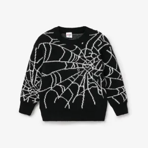 Toddler/Kid boy Geometric Spider Web Design Pattern Oversized Sweater #1196775
