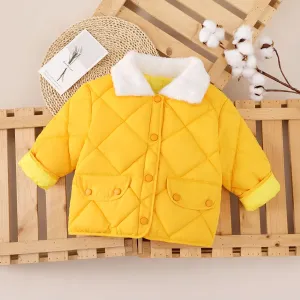Toddler/Kid Boy/Girl Fabric Stitching Cotton-Padded Coat #1067342