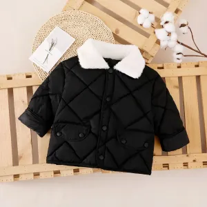 Toddler/Kid Boy/Girl Fabric Stitching Cotton-Padded Coat #1067345