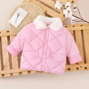 Toddler/Kid Boy/Girl Fabric Stitching Cotton-Padded Coat #1067350