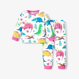 Toddler/Kid Girl Childlike Animal Pattern Home Clothes Set #1069426