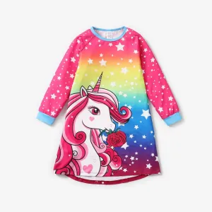 Toddler/Kid Girl Childlike Unicorn Pajama #1068355