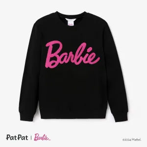 Barbie Mommy and Me Letter Embroidered Long-sleeve Cotton Sweatshirt #759099
