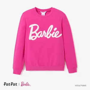 Barbie Mommy and Me Letter Embroidered Long-sleeve Cotton Sweatshirt #759107