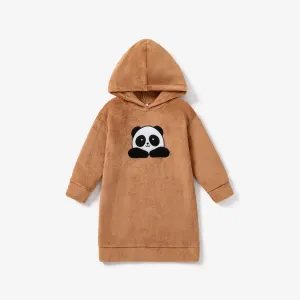 Toddler/Kid Girl Panda Pattern Hooded Pajama Set #1193557