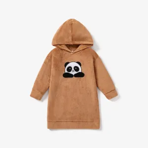 Toddler/Kid Girl Panda Pattern Hooded Pajama Set #1193562