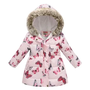 Toddler/Kid Girl Sweet Fleece-lining Hooded Jacket #1165587