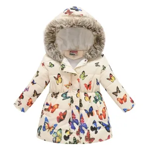 Toddler/Kid Girl Sweet Fleece-lining Hooded Jacket #1165592