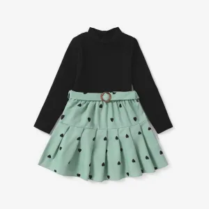 3PCS Kid Girl Sweet Heart-shaped Skirt Set #1074600