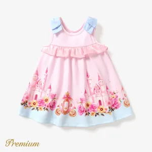Baby Girl Elegant Flower Romper/Dress with Ruffle Edge #1317614