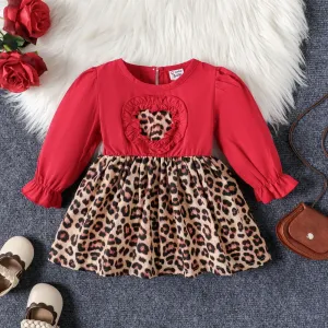 Baby Girl Sweet Animal Pattern Long Sleeve Dress Set #1100812