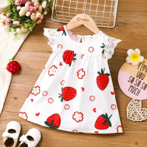 Baby Girl Sweet Strawberry Lace Dress #1318224