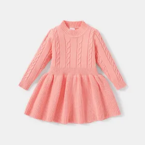 Baby Girl Sweet Textured Sweater Dress #1063005