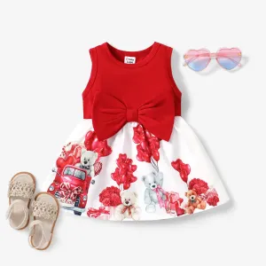 Baby Girl Valentine's Day Animal Pattern Dress #1317868