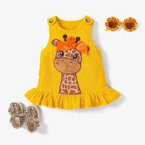 Baby Girls Childlike Giraffe Animal print 3D design Dress #1188953